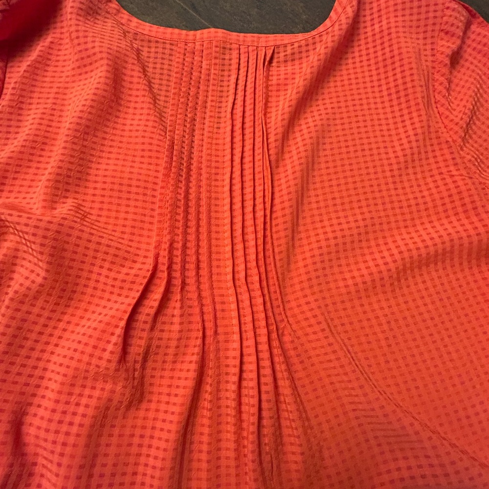 Sanctuary Women's Orange Top with Flared Sleeves Size Large EUC - Picture 7 of 7